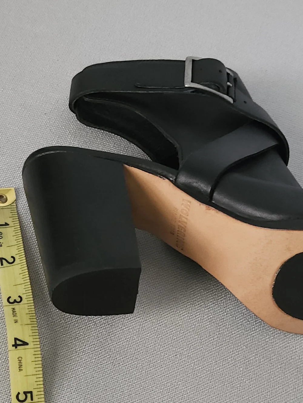 Wolverine 1883 Piper Open Toe Slingback‎ Bootie 9M Black Leather Office Siren